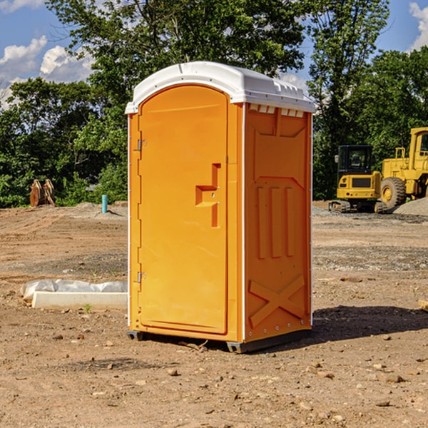 how often are the porta potties cleaned and serviced during a rental period in Traver California